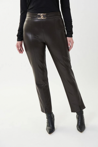 Ribkoff 223131 Mocha Faux Leather Pants