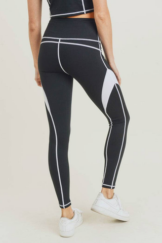 Mono B Splice Colorblock Highwaist Leggings