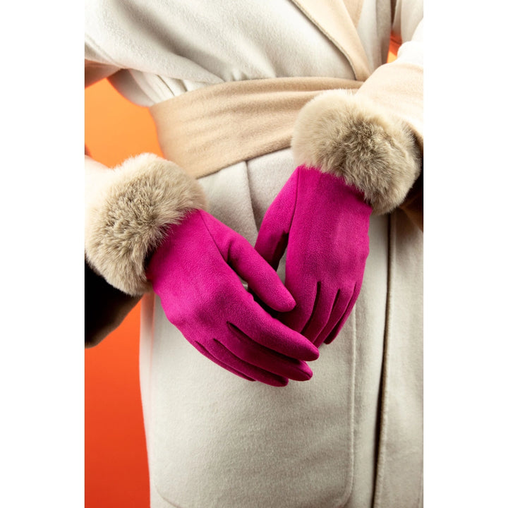 Powder Gloves/ Fuchsia/Mist