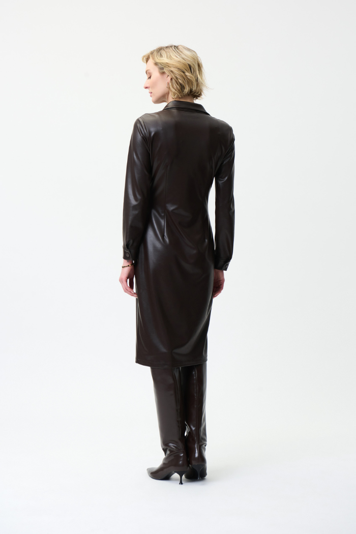 Faux Leather Shirt Dress Faux Leather Shirt Dress