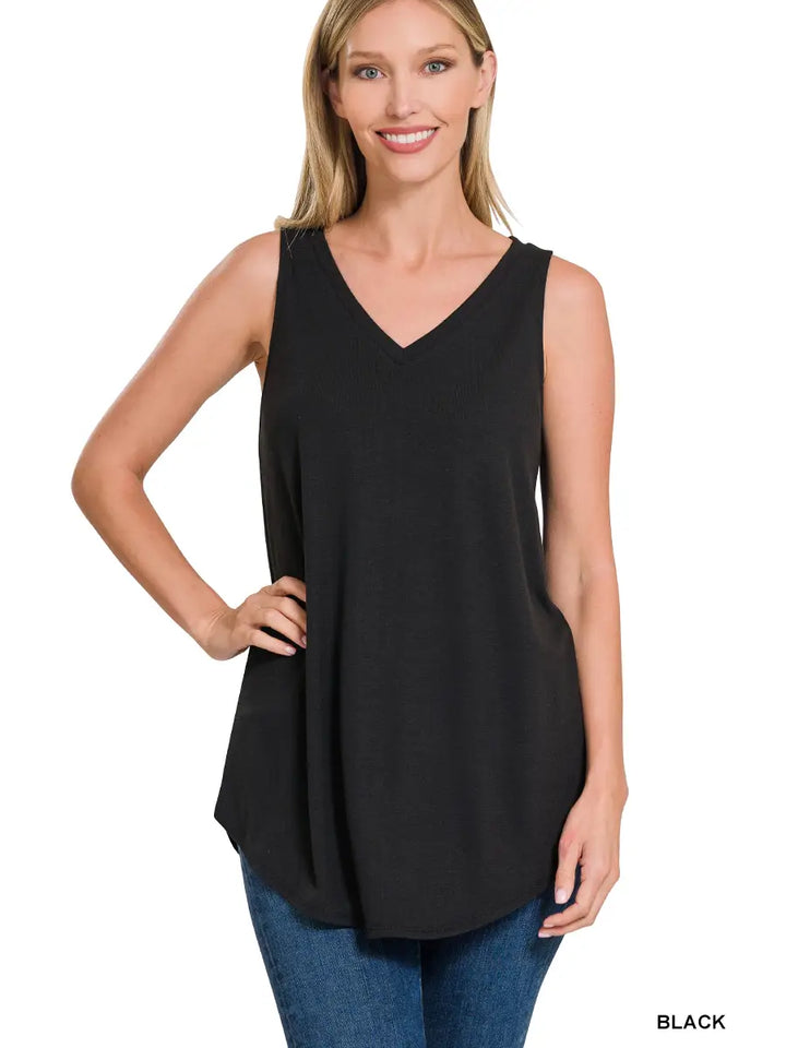 Sleeveless V-Neck Top