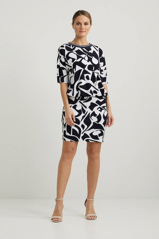 Ribkoff Abstract Drawstring Top