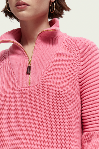 Scotch & Soda Relaxed Half-Zip Knit Sweater
