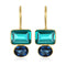 Aqua & Royal Blue/ Gold