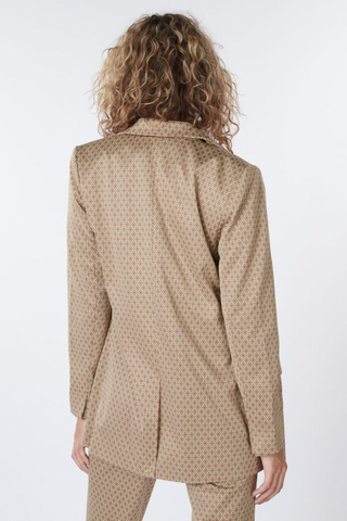 Double Breasted Knitted Diamond Blazer