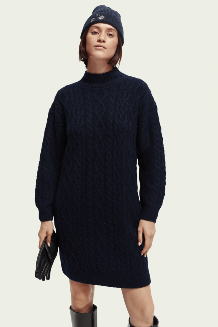 Cable Knit Sweater Mini Dress Cable Knit Sweater Mini Dress