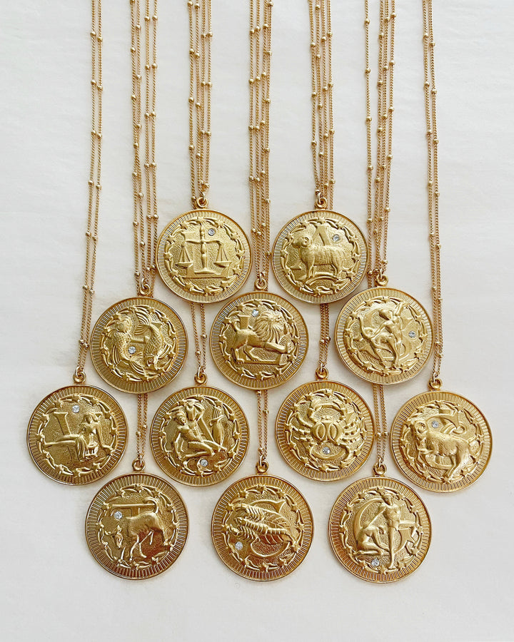 Vintage Zodiac Necklace - By Aquinnah Jewelry