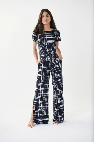 Abstract Tie Front Top