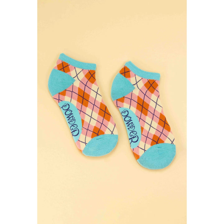 Powde4 Design Pink Argyll Socks