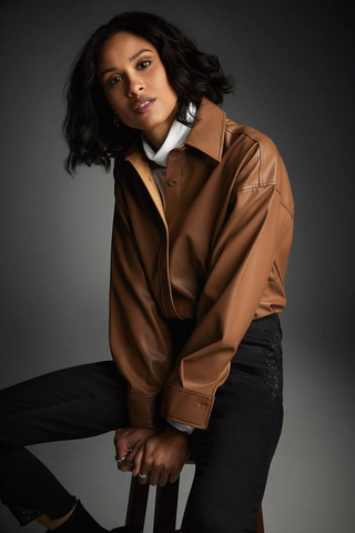 Ribkoff 223917 Leatherette Jacket Style Shirt