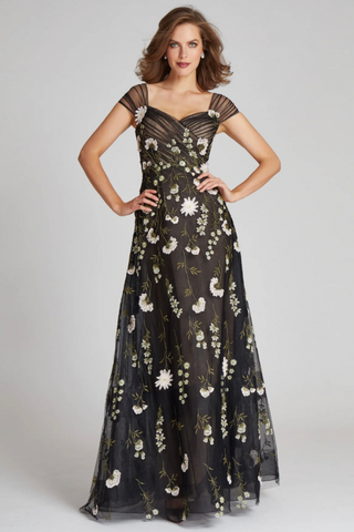 Teri Jon 3D Embroidered Tulle Gown Size 12 Teri Jon 3D Embroidered Tulle Gown Size 12