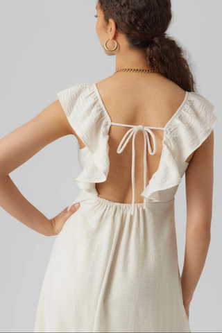 Chris Flounce Sleeve Dress