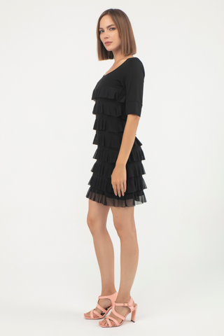 Elbow Sleeve Cha Cha Dress