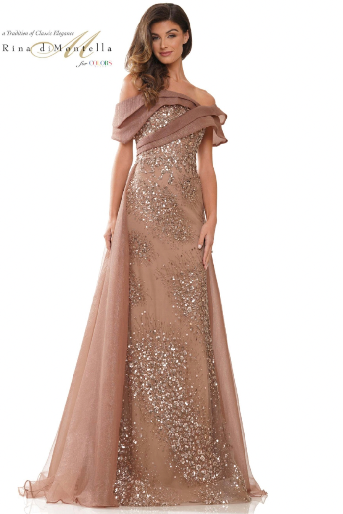 Overskirt Embellished Gown