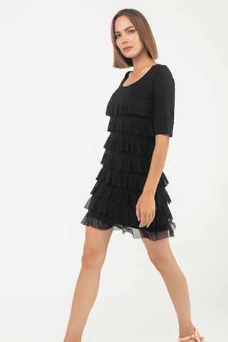 Elbow Sleeve Cha Cha Dress