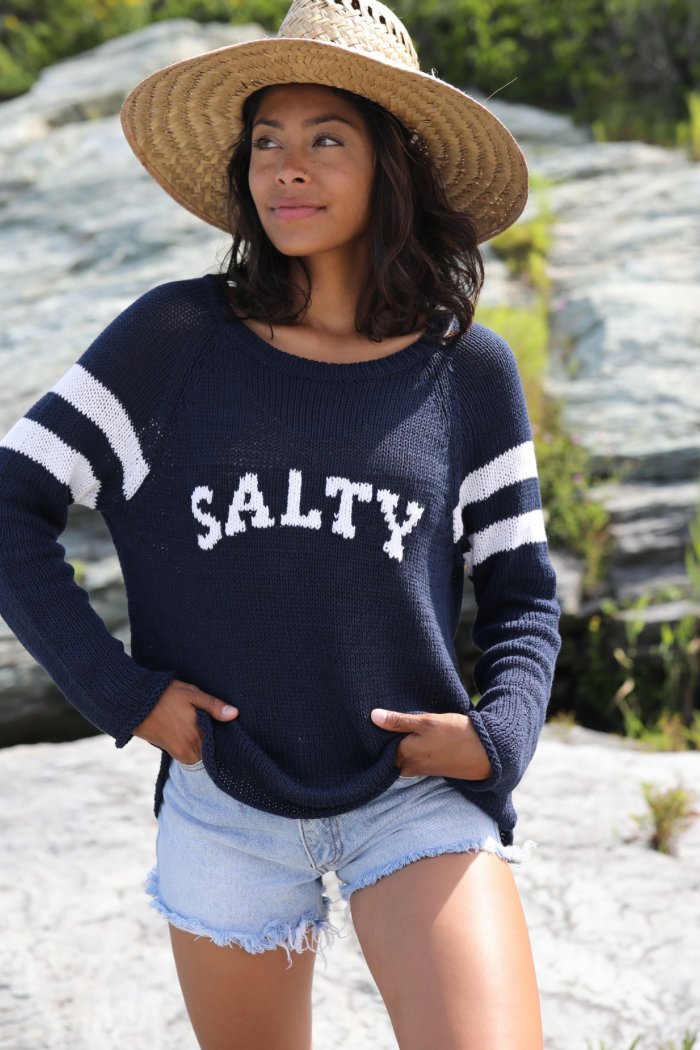 Salty Raglan Cotton Sweater