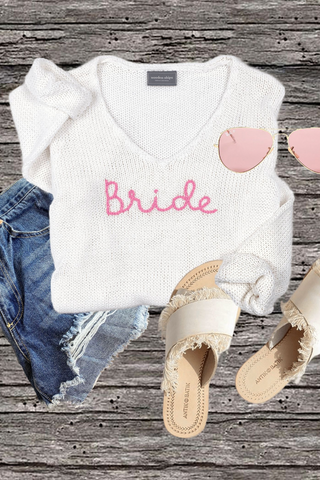 Wooden Ships Bride V Cotton Sweater