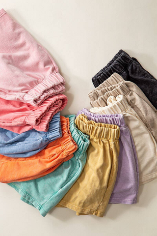 Mineral Wash French Terry Shorts