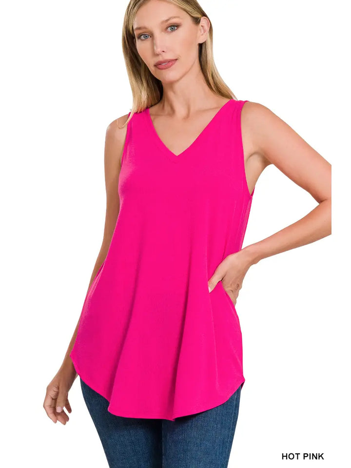 Sleeveless V-Neck Top