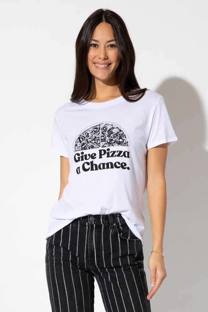 Give Pizza A Chance Loose Fit Tee