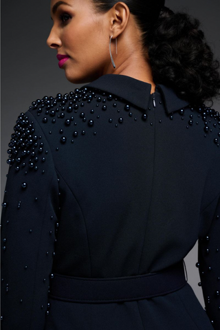 Embellished Belted Dress