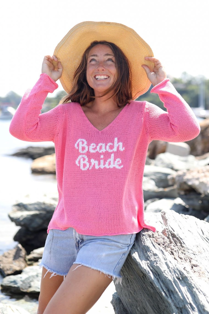 Wooden Ships Beach Bride V Cotton Sweater