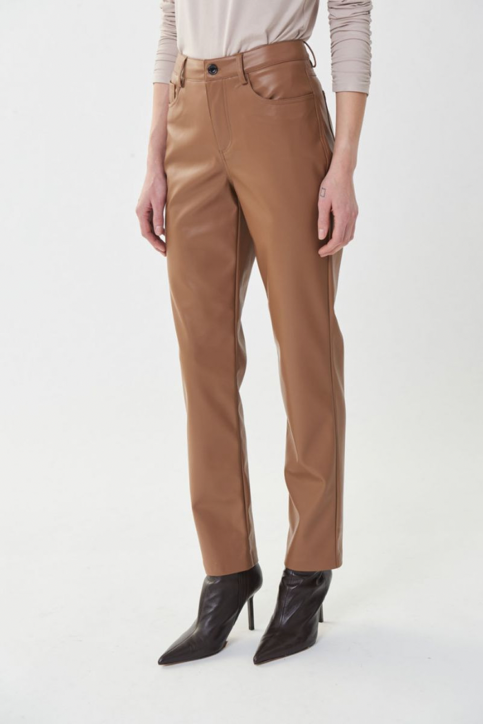Nutmeg Faux Leather Trousers