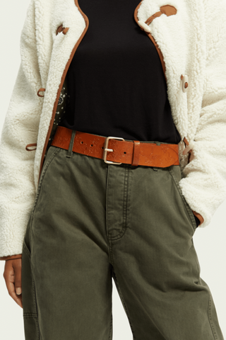 Debossed Leather Belt