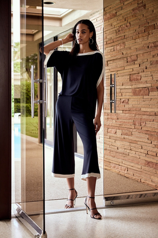 Ribkoff 231050 Contrast Trim Jumpsuit