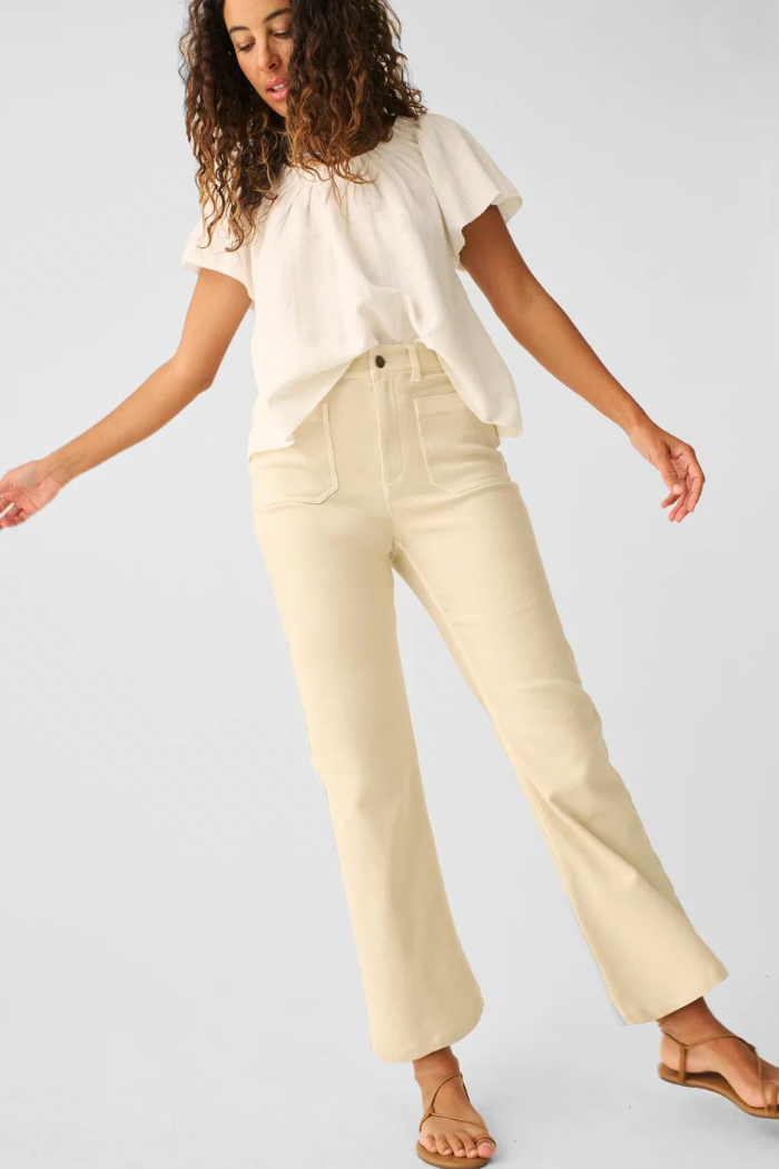 Faherty Stretch Terry Wide Leg Pant