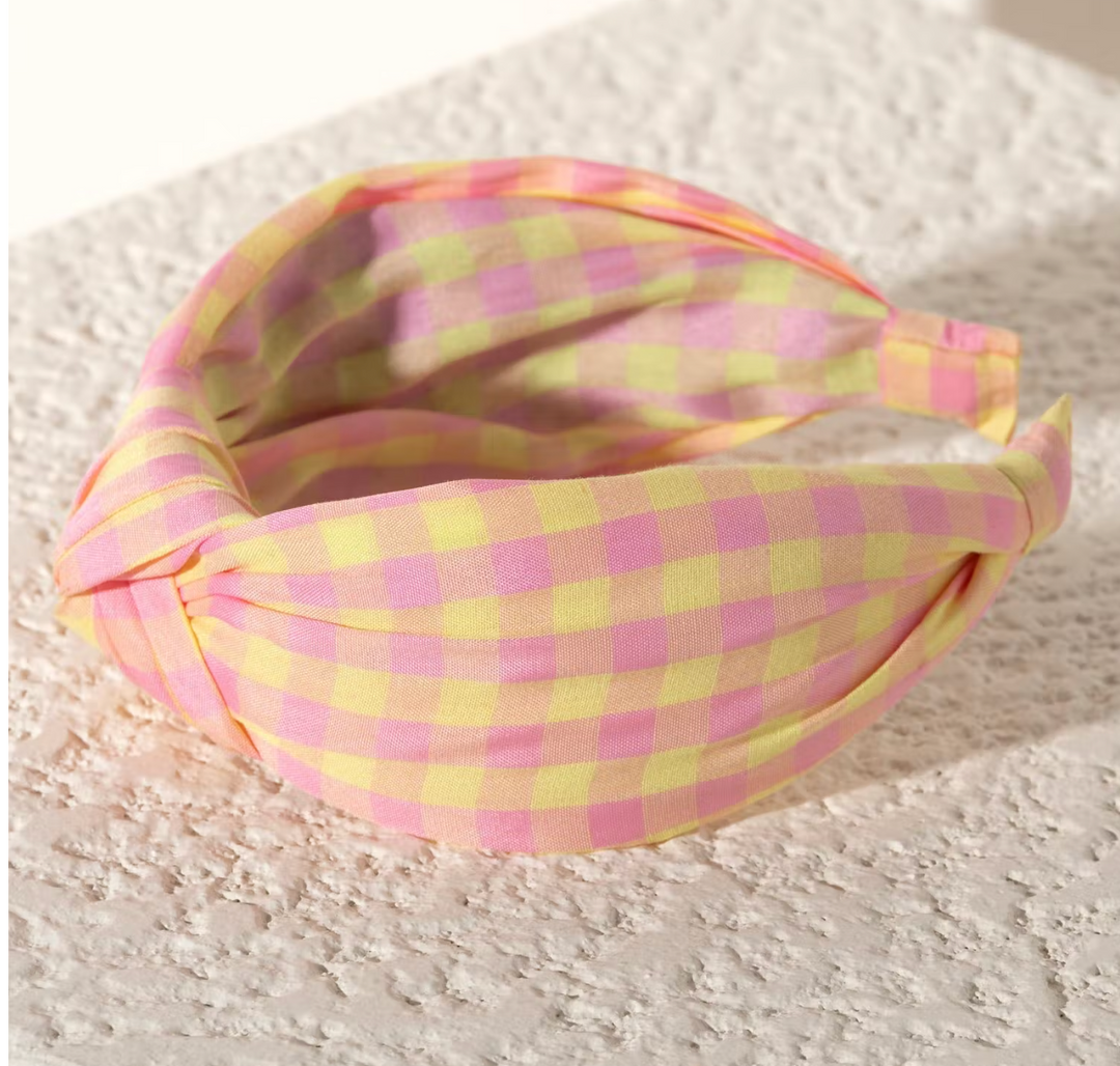 Yellow/Pink Knotted Shiraleah knotted headband