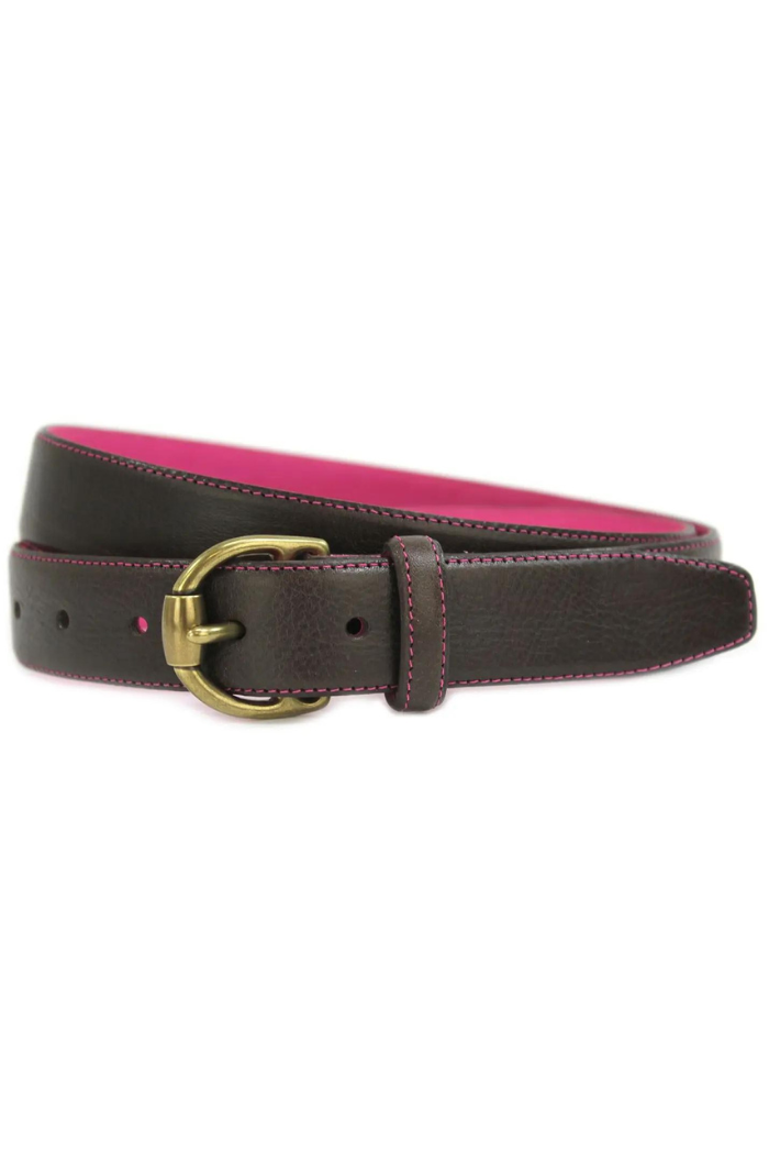 British Belt Co/ Brown and pink Kayley belt