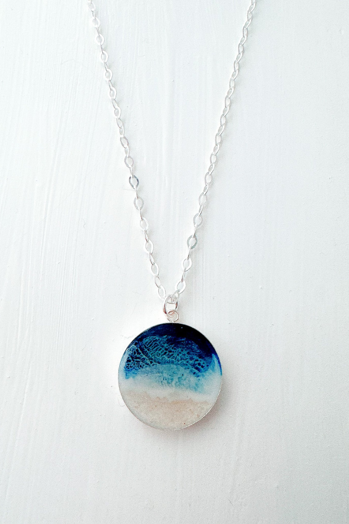 Atlantic Blue Necklace with real sand