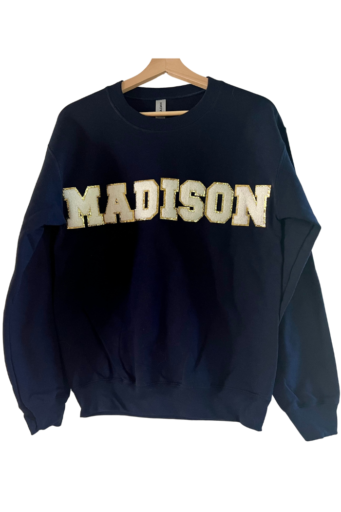 Navy Madison Crewneck Sweatshirt