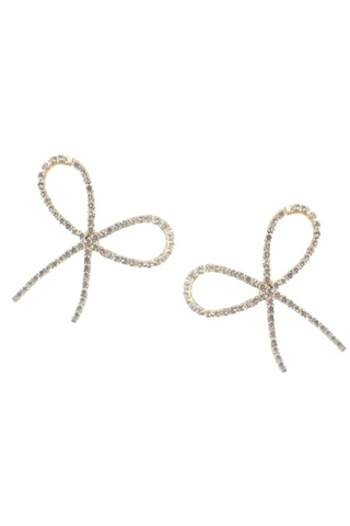 Rhinestone Bow statement Earrings