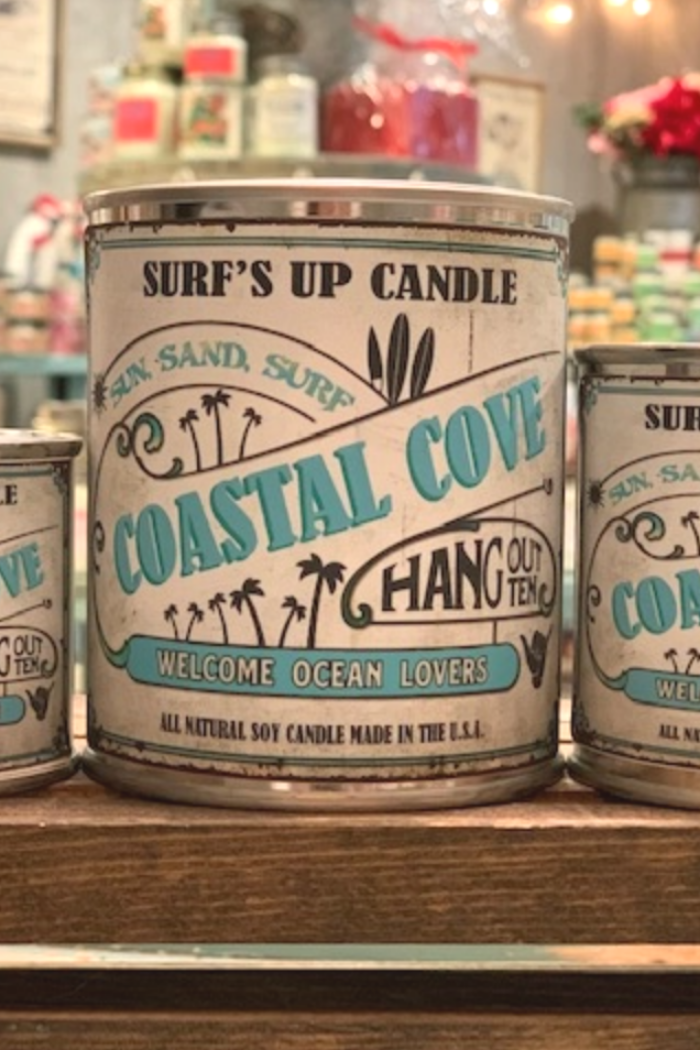 Surf's Up Coastal Paint Can Candle