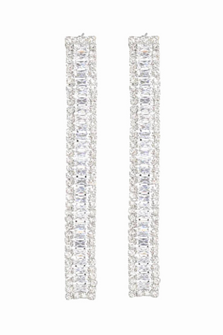 Crystal Zipper Earring Drops