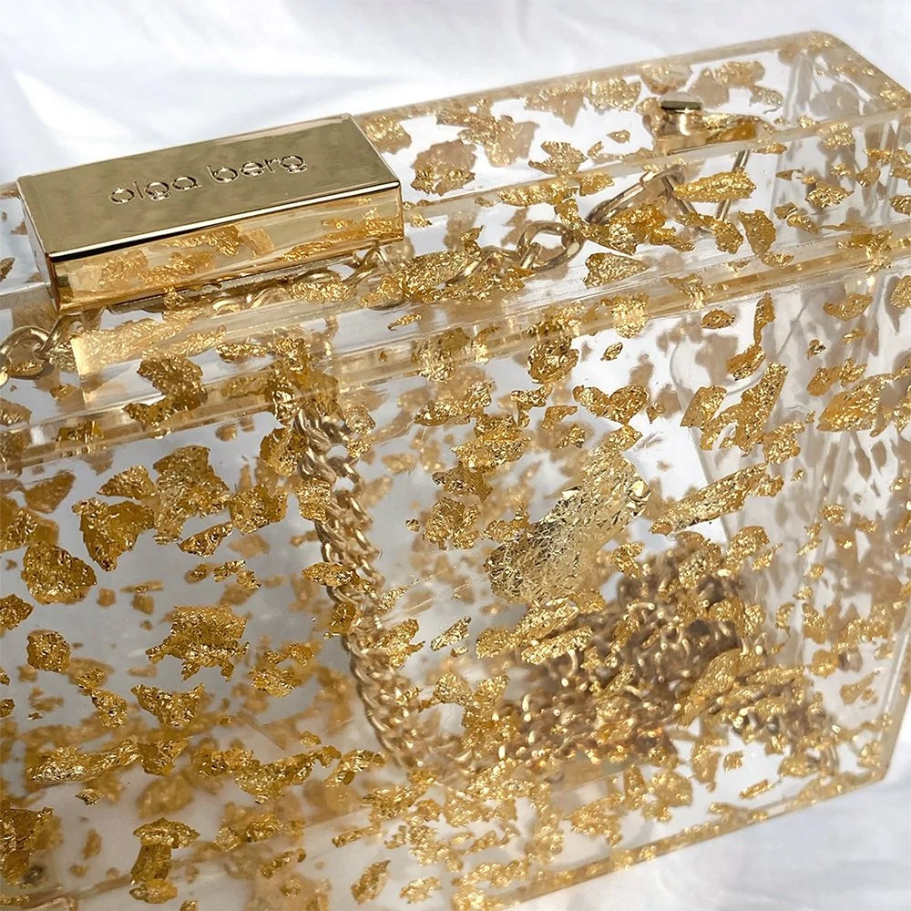 Gold Foil Box Clutch
