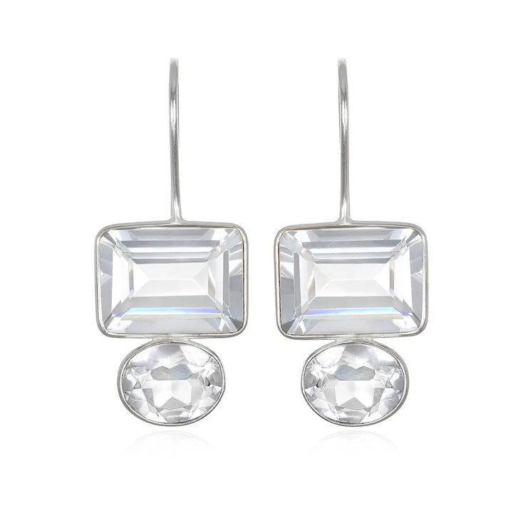 Clear Crystal Wedding Earrings
